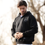 //03-SP1 | Shadow Ops Half Zip Hoodie - Onyx (Oversized - Fully Customizable)