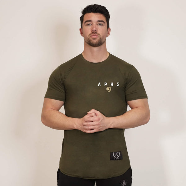 Theos T-Shirt - Forest Green x Gold (Ares) - Spartathletics